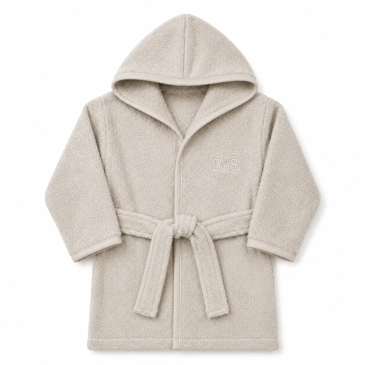 ULTRA SOFT HOODED BABY BATH GOWN GREY 