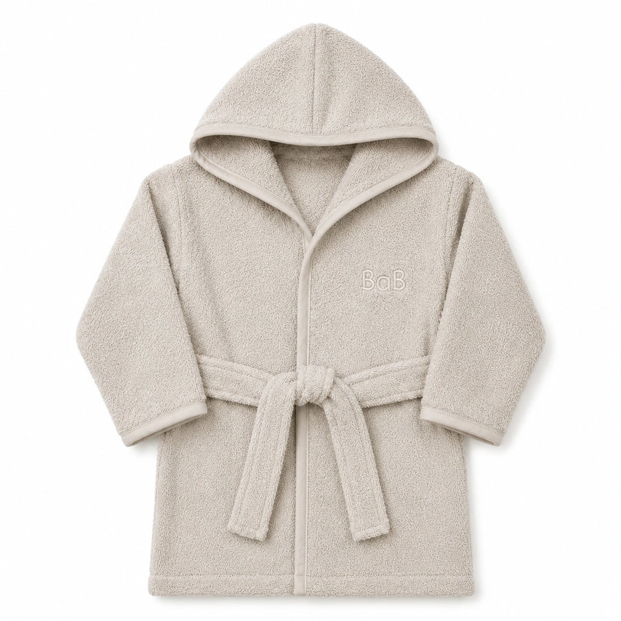 ULTRA SOFT HOODED BABY BATH GOWN GREY 