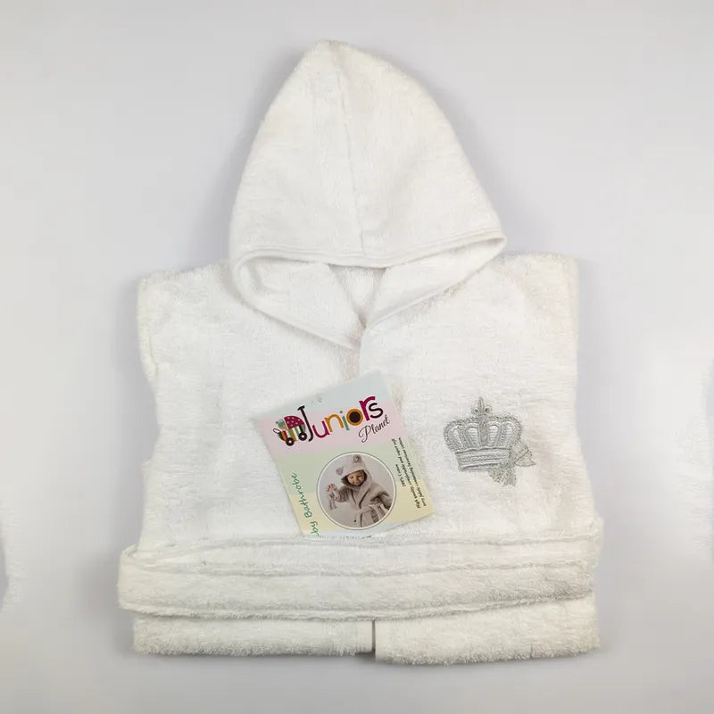 ULTRA SOFT HOODED BABY BATH GOWN PURE WHITE 18-24 MONTHS - image 2