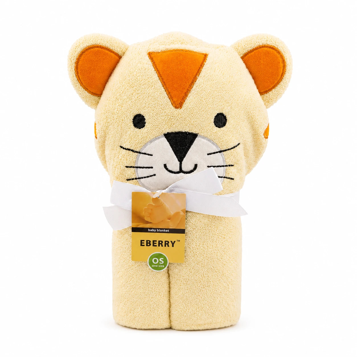 BABY BATH TOWEL TIGER YELLOW