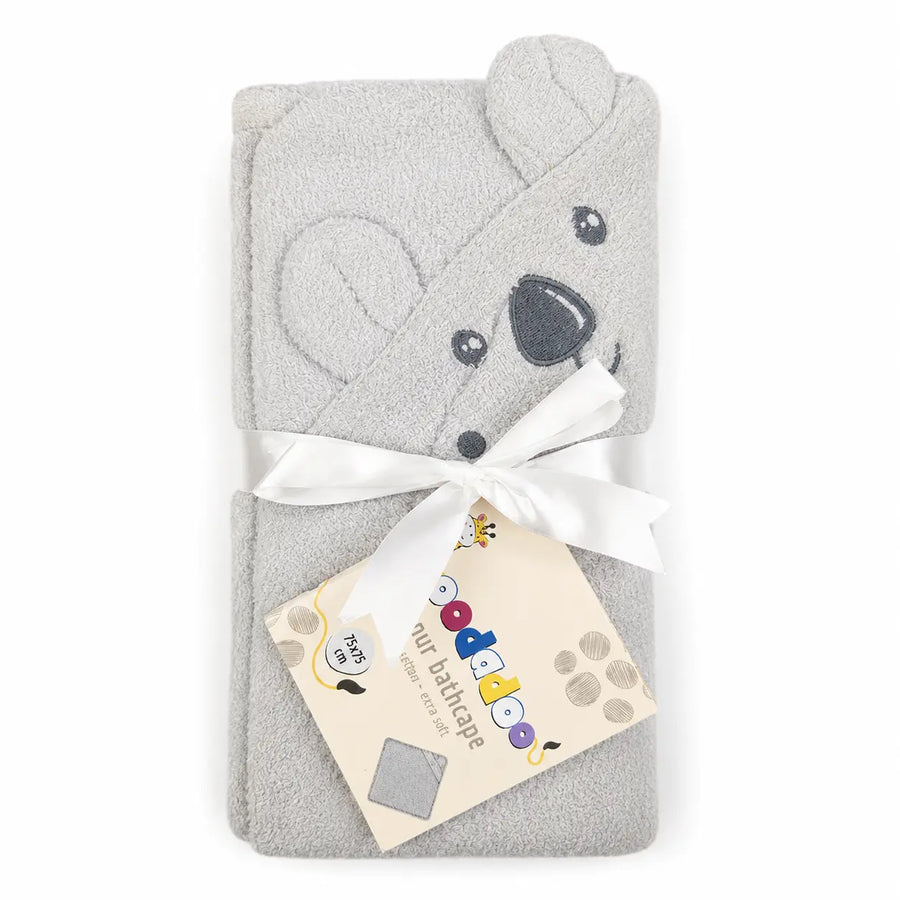 BABY BATHTOWEL CHARACTER BAG PACKING GREY