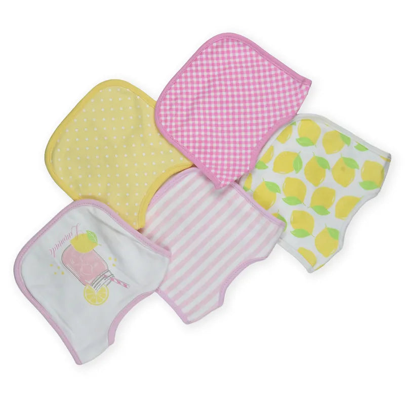BABY BIB 5PCS SET LEMONADE PINK