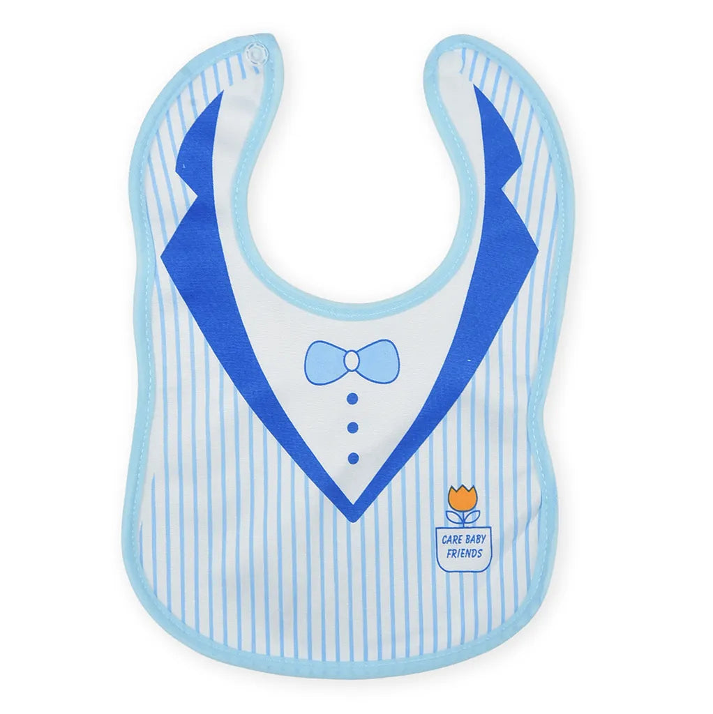 BABY BIB CLASSICAL BOW PRINTED BLUE