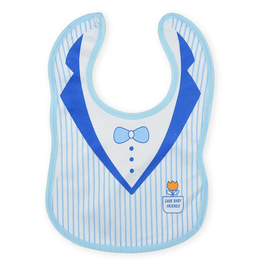 BABY BIB CLASSICAL BOW PRINTED BLUE