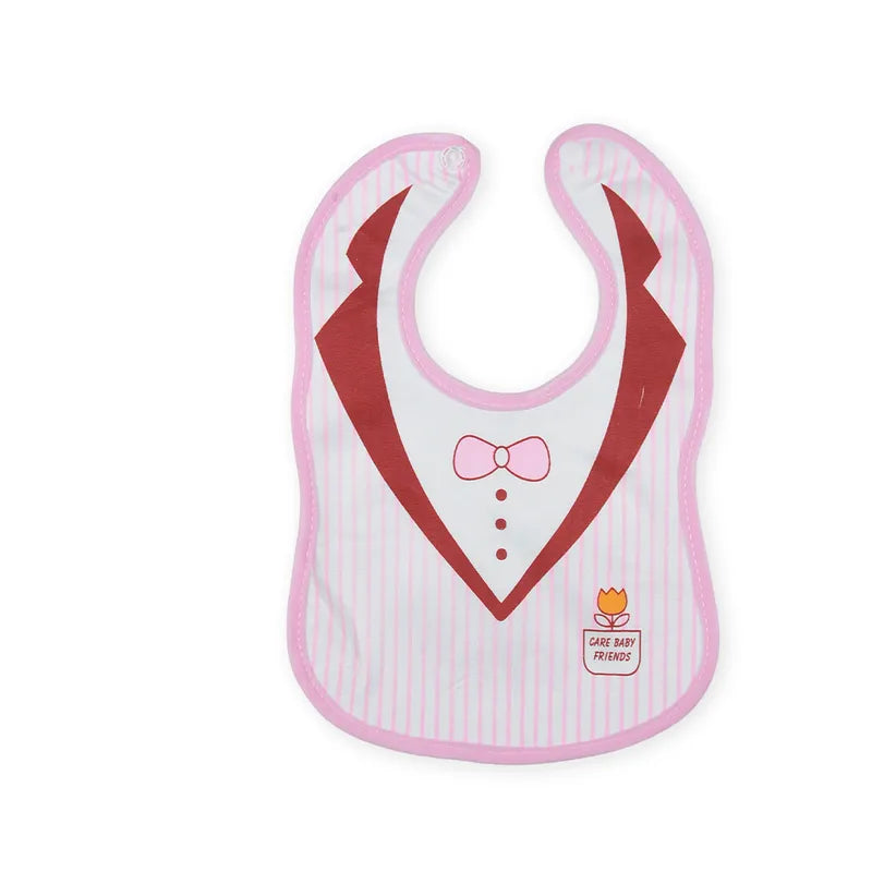 BABY BIB CLASSICAL BOW PRINTED PINK