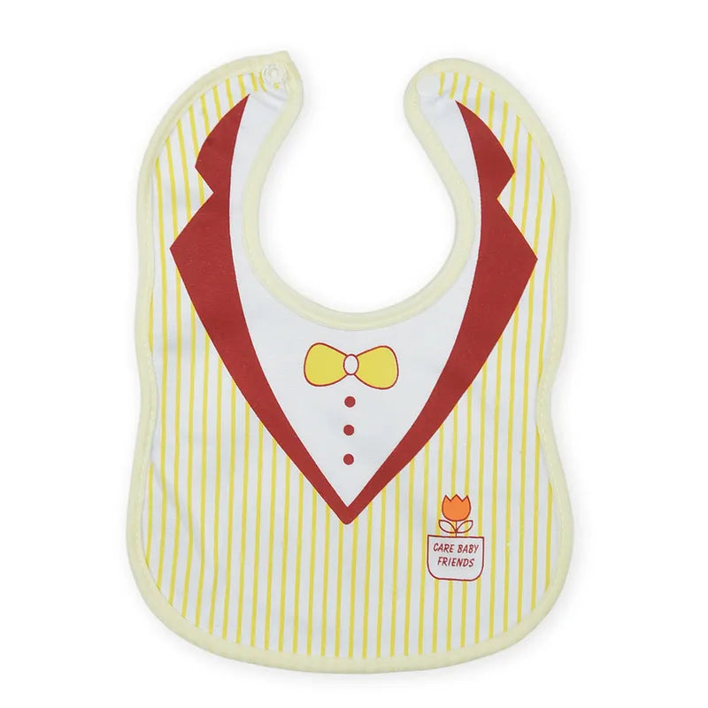 BABY BIB CLASSICAL BOW PRINTED YELLOW