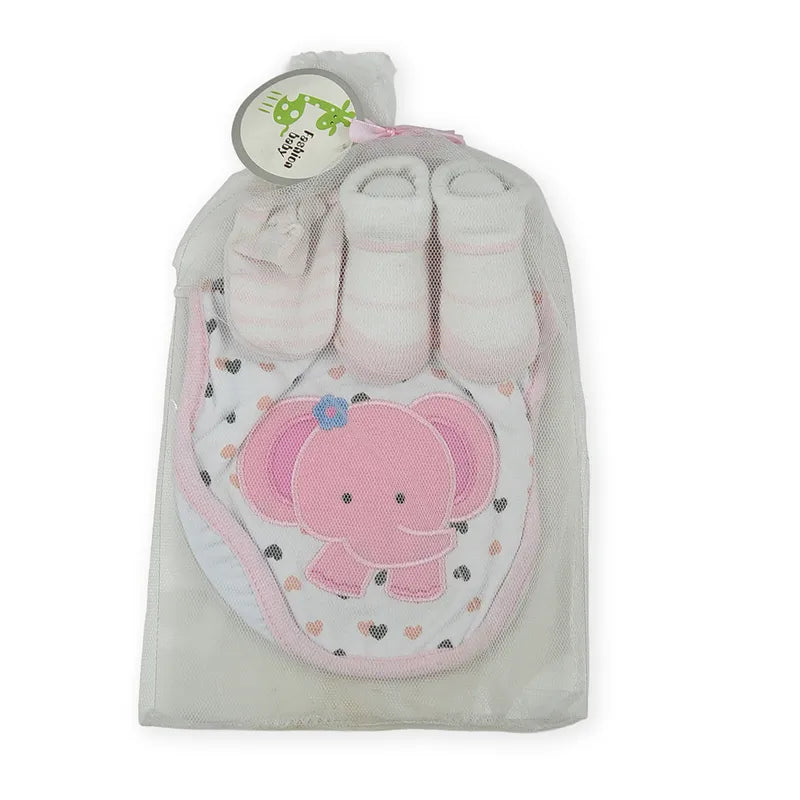 BABY BIB SET 3PCS ELEPHANT PINK - image 2