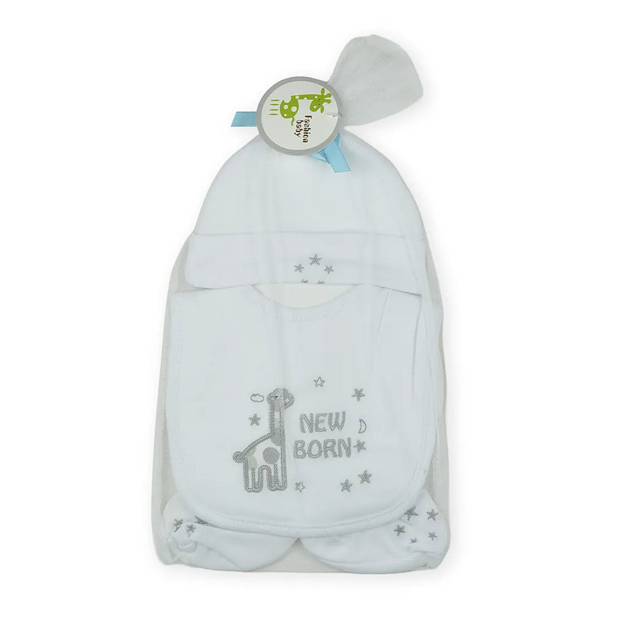 BABY Bib SET 3PCS GIRAFEE GREY - image 3