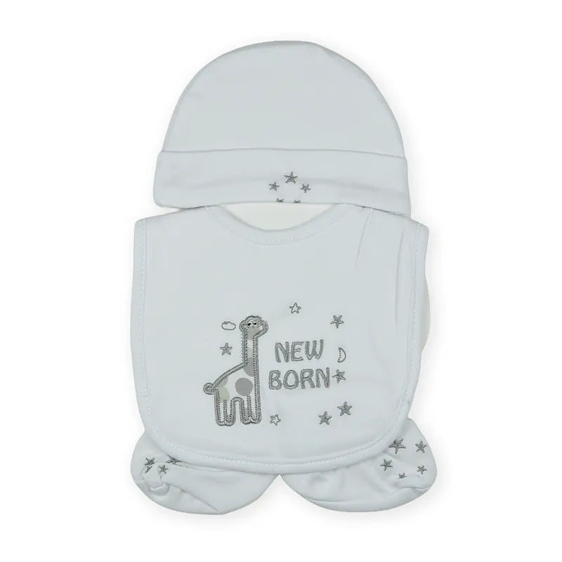 BABY Bib SET 3PCS GIRAFEE GREY - image 2