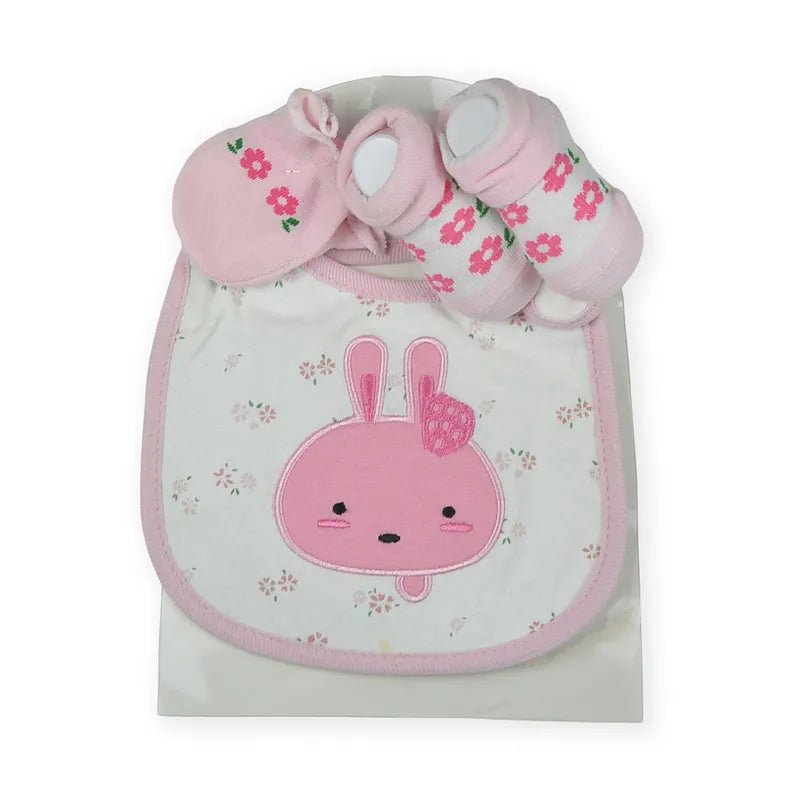BABY Bib SET 3PCS KITTY PINK