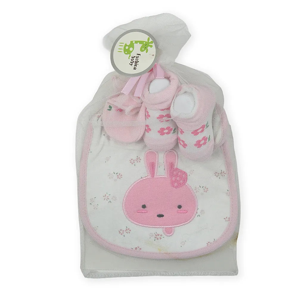 BABY Bib SET 3PCS KITTY PINK - image 2