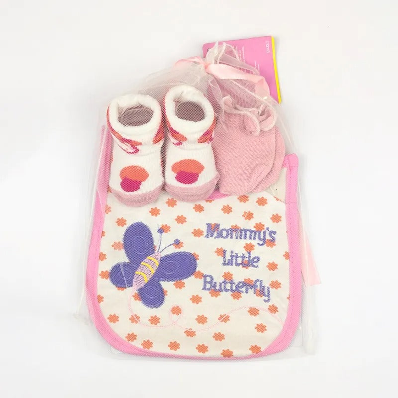 Baby Bib Set 3pcs Set Butterfly Pink Carters – additional product view 2 of 2