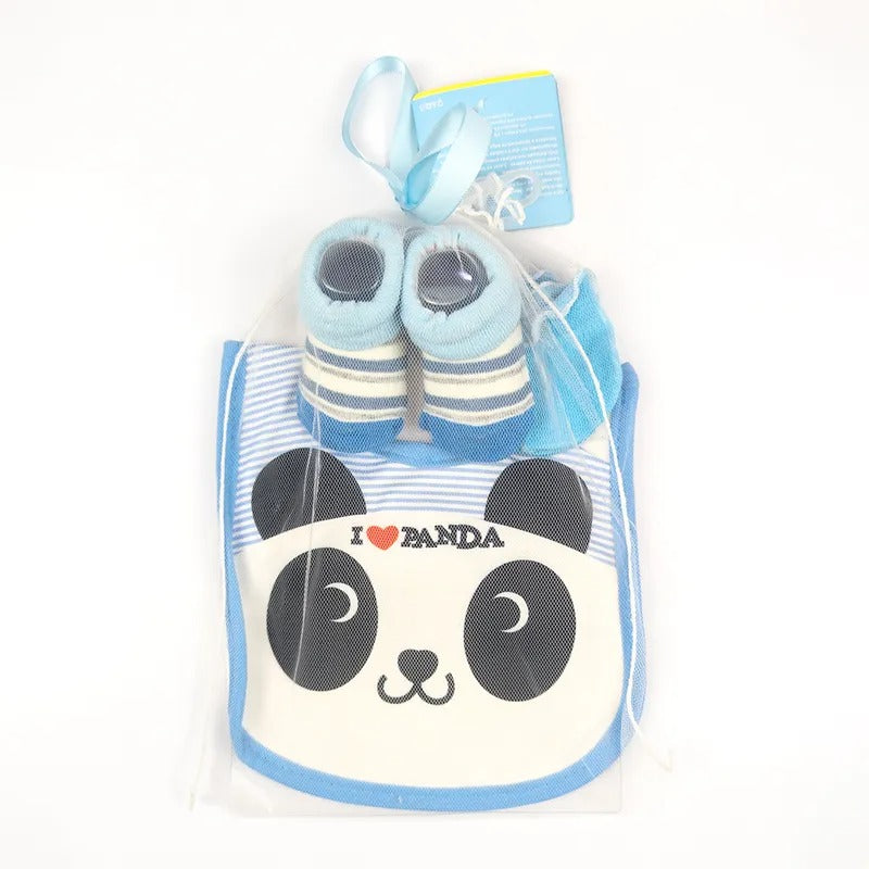 Baby Bib Set 3pcs Set Panda Blue Carters – additional product view 2 of 2