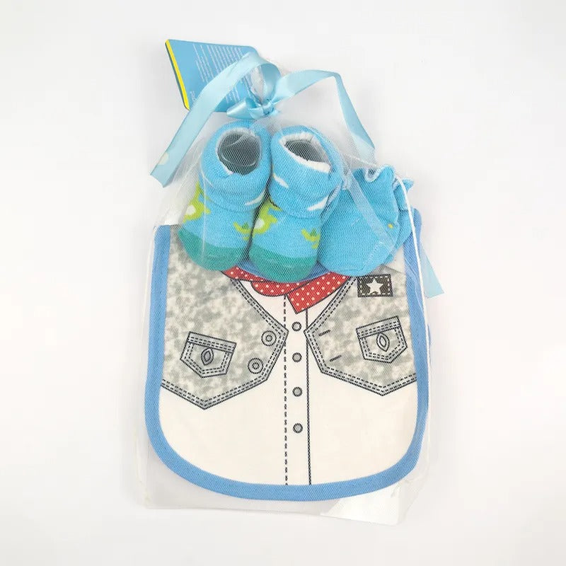 Baby Bib Set 3pcs Set Shirt Blue Carters – additional product view 2 of 2