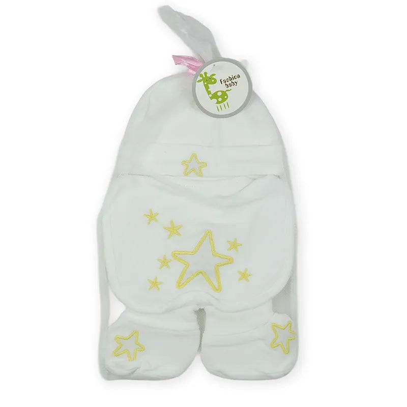 BABY Bib SET 3PCS STAR WHITE - image 4