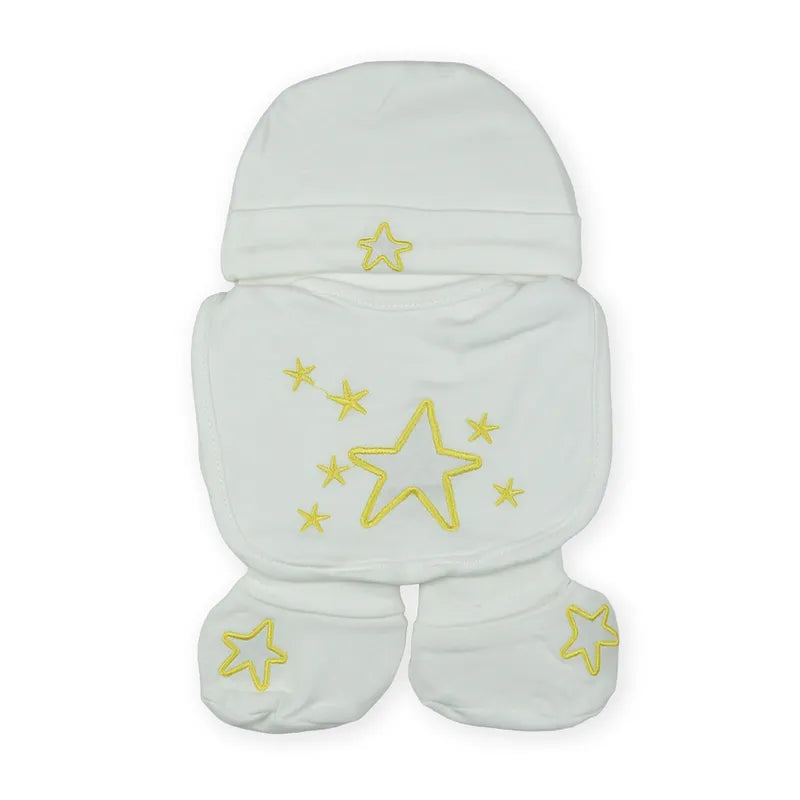 BABY Bib SET 3PCS STAR WHITE - image 3
