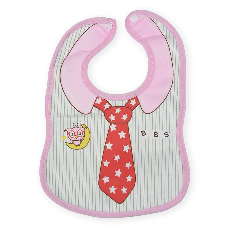 BABY BIB TIE PRINTED PINK