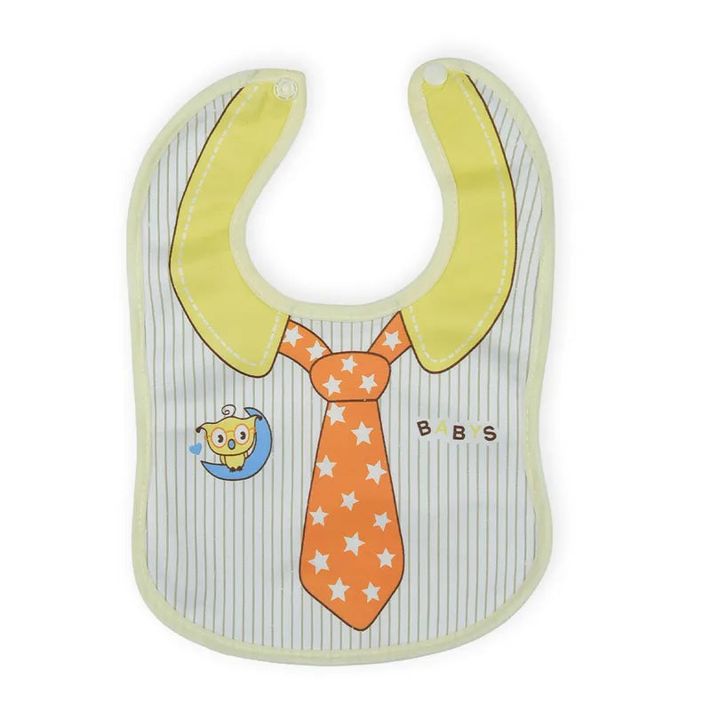 BABY BIB TIE PRINTED YELLOW
