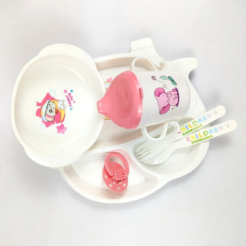 Pink Baby Feeding Bowl Set