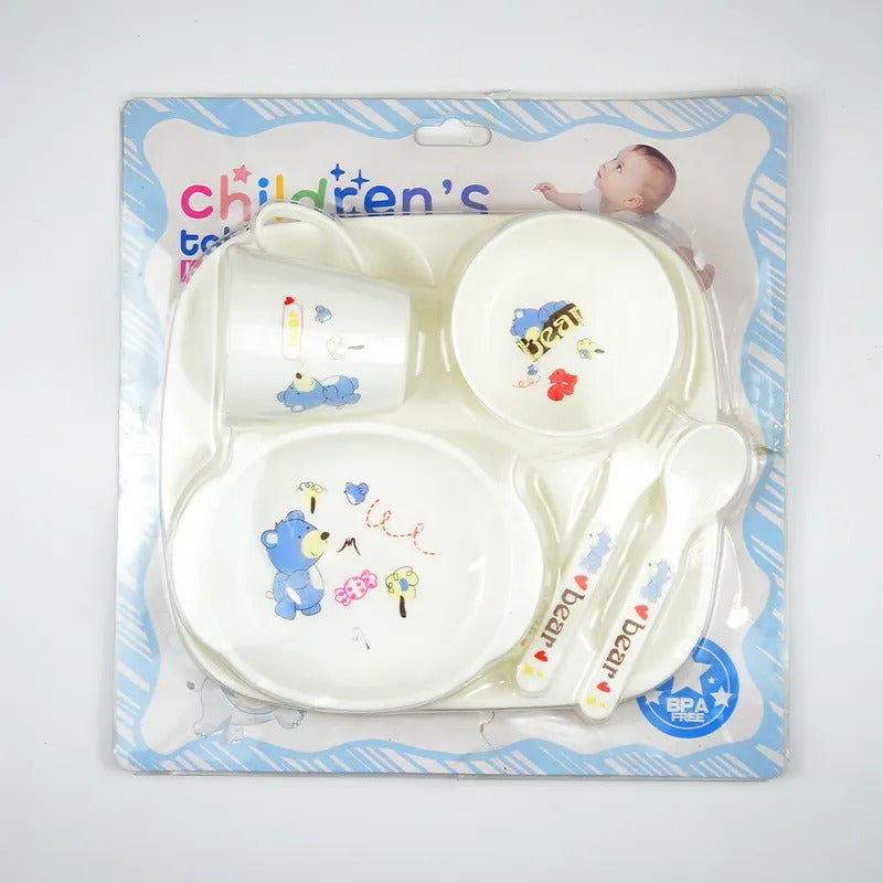 Blue Printed Baby Feeding Bowl Set – additional product view 2 of 3