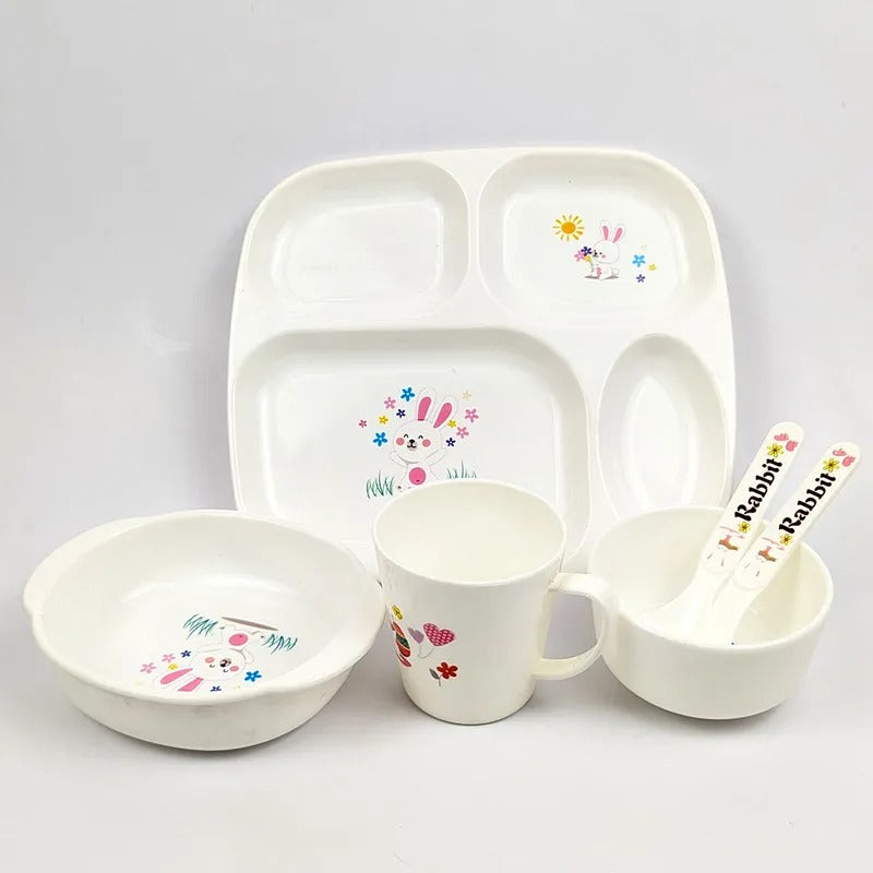 Pink Printed Baby Feeding Bowl Set – additional product view 2 of 3
