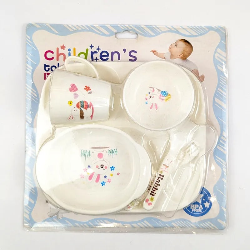 Pink Printed Baby Feeding Bowl Set – additional product view 3 of 3