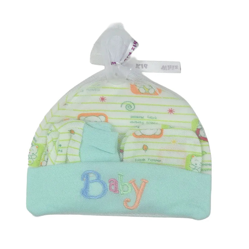 BABY CAP SET PRINTED GREEN - image 2