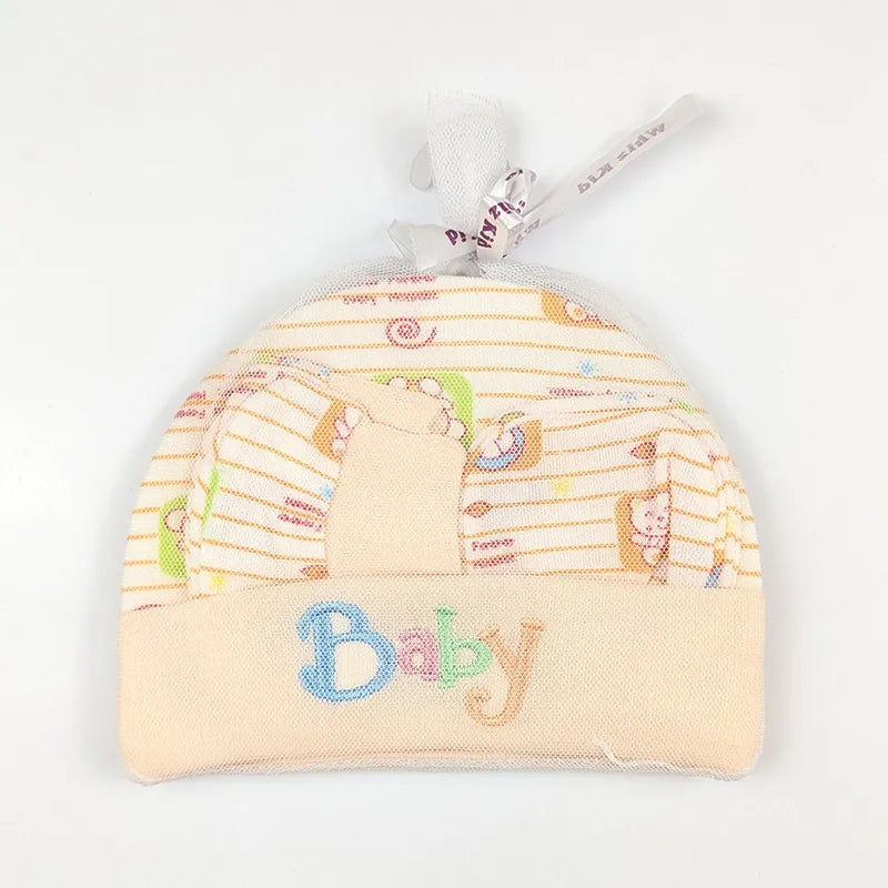 BABY CAP SET PRINTED PEACH - image 2