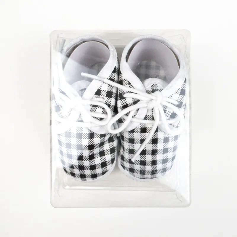 BABY CASUAL COTTON SHOES CHECK BLACK - image 2