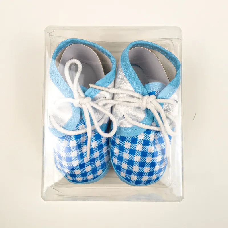 BABY CASUAL COTTON SHOES CHECK BLUE - image 4
