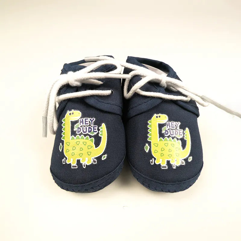 BABY CASUAL COTTON SHOES DINO NAVY BLUE