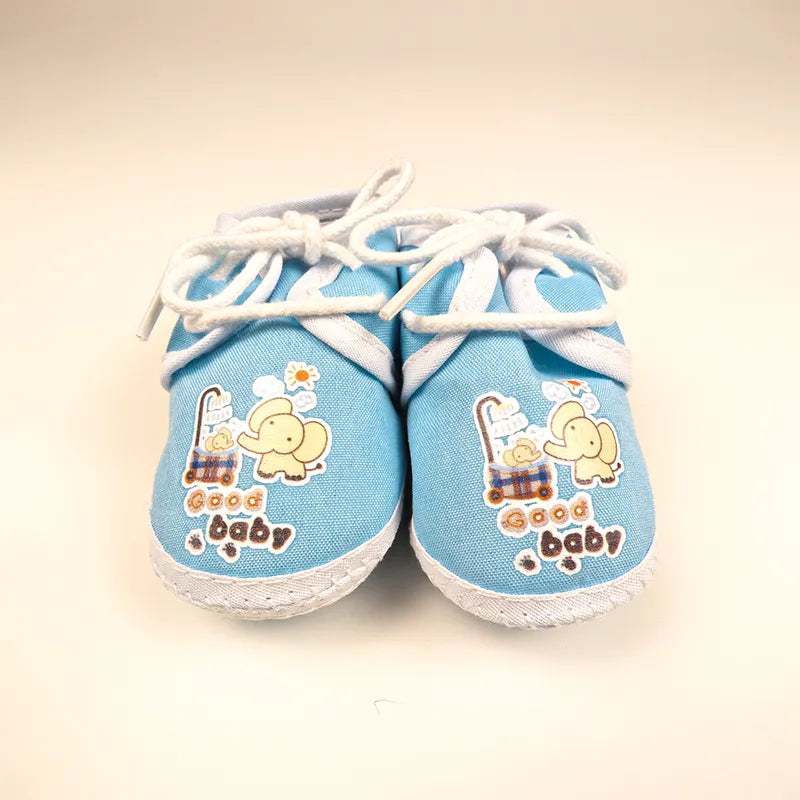 BABY CASUAL COTTON SHOES ELEPHENT BLUE