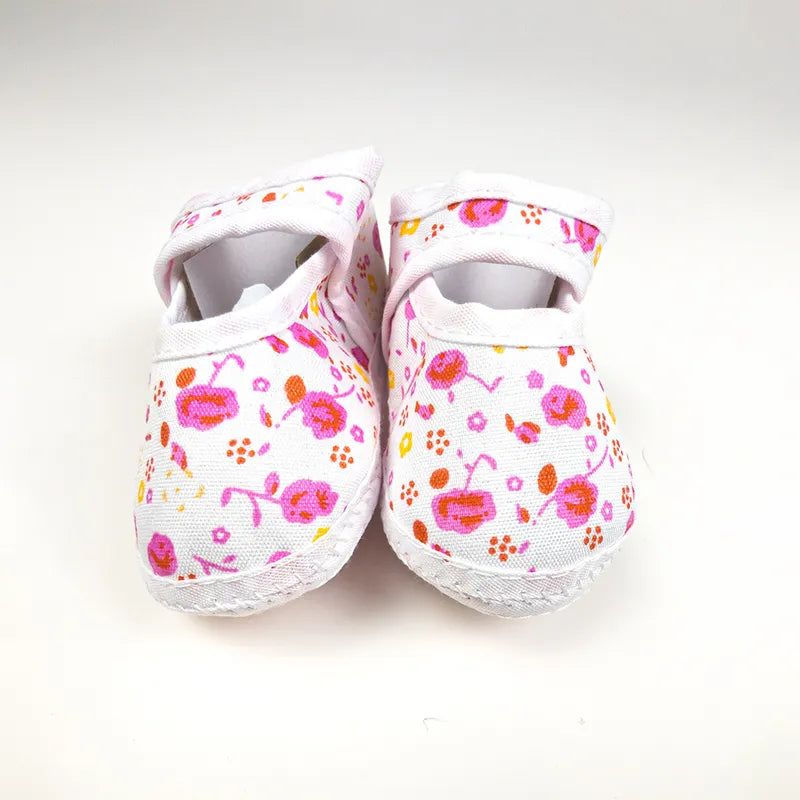 BABY CASUAL COTTON SHOES FLOWER BABY PINK