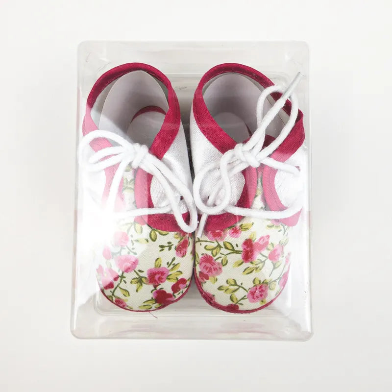 BABY CASUAL COTTON SHOES FLOWER PINK - image 2