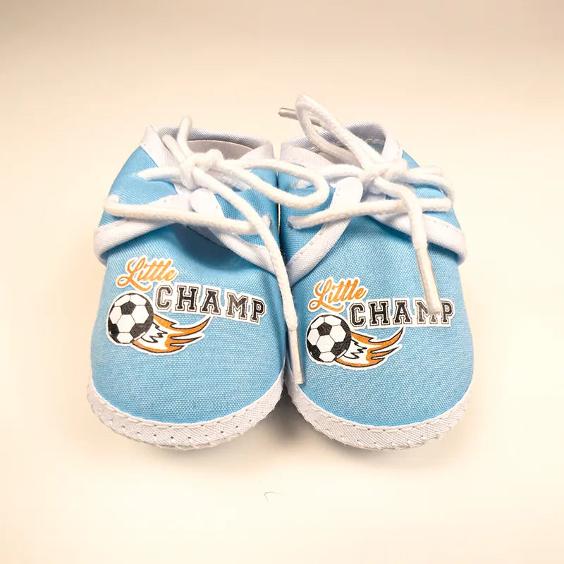 BABY CASUAL COTTON SHOES FOOTBALL BLUE