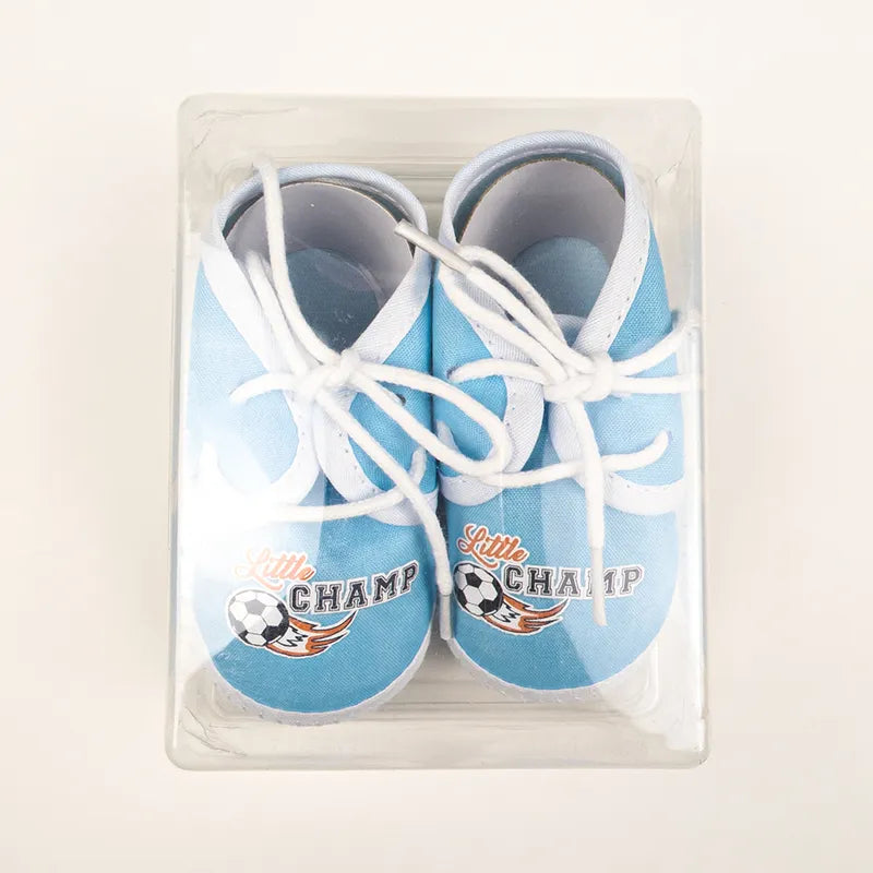 BABY CASUAL COTTON SHOES FOOTBALL BLUE - image 2