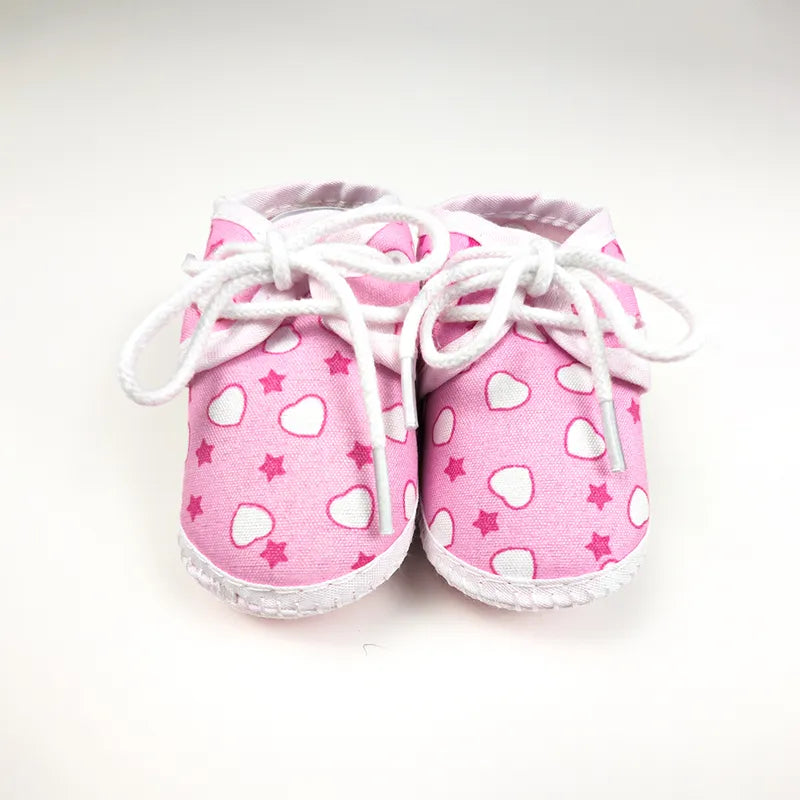 BABY CASUAL COTTON SHOES HEART BABY PINK