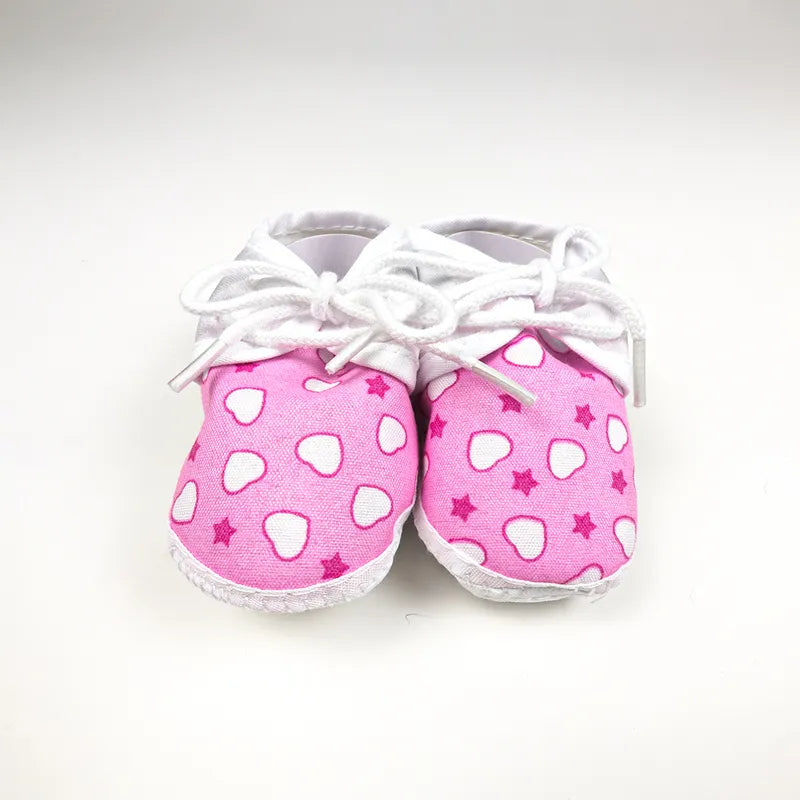BABY CASUAL COTTON SHOES HEART BABY PINK - image 3
