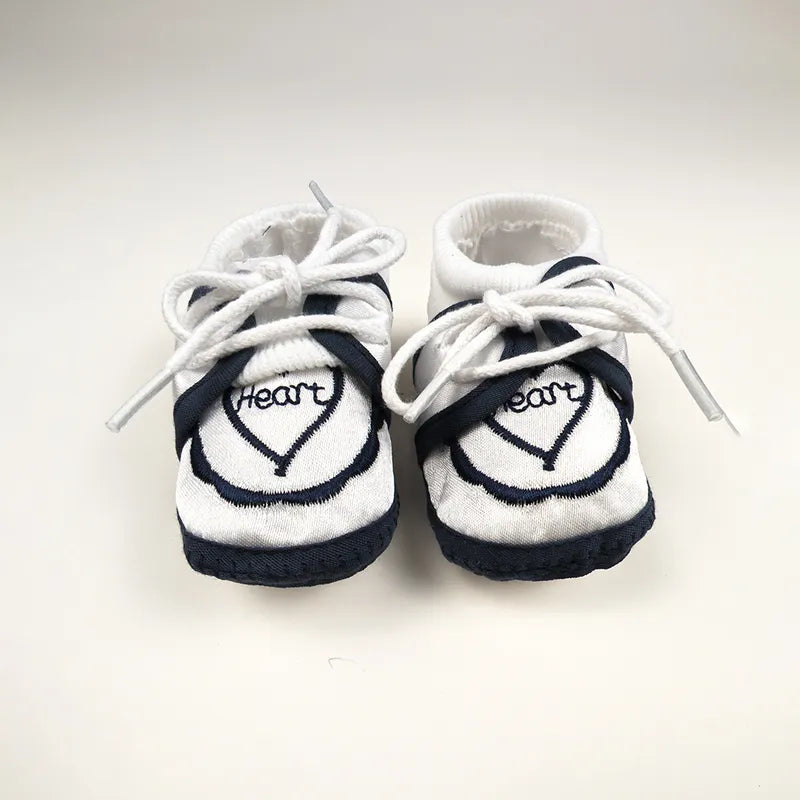 BABY CASUAL COTTON SHOES HEART BLACK