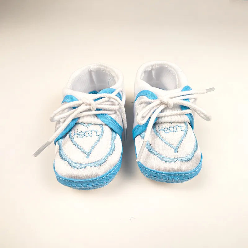 BABY CASUAL COTTON SHOES HEART BLUE