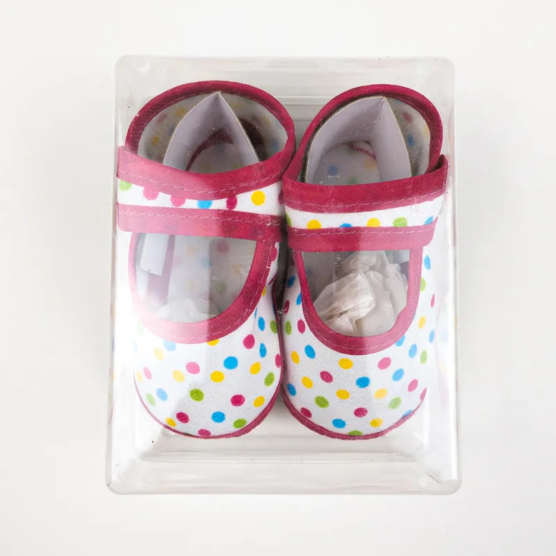 BABY CASUAL COTTON SHOES MULTI DOTTED PINK - image 2