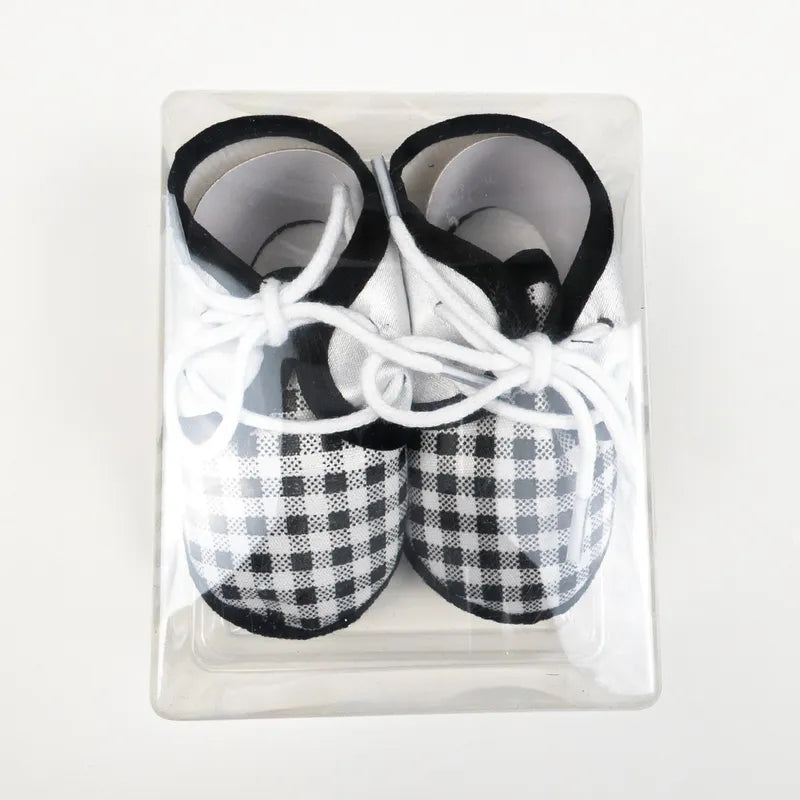 BABY CASUAL COTTON SHOES PLAIN AND CHECK BLACK - image 2