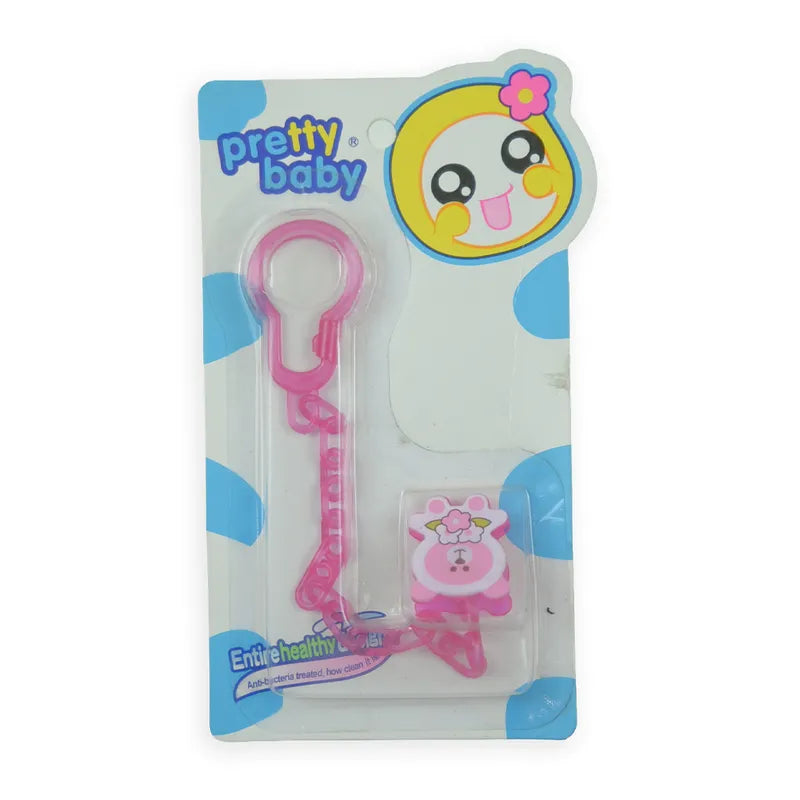 BABY CHAIN BEAR CARD PINK