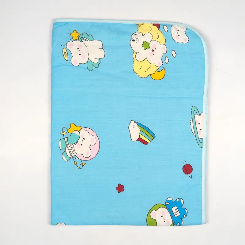 BABY CHANGING SHEET IMP COTTON BEAR CAR BLUE XL