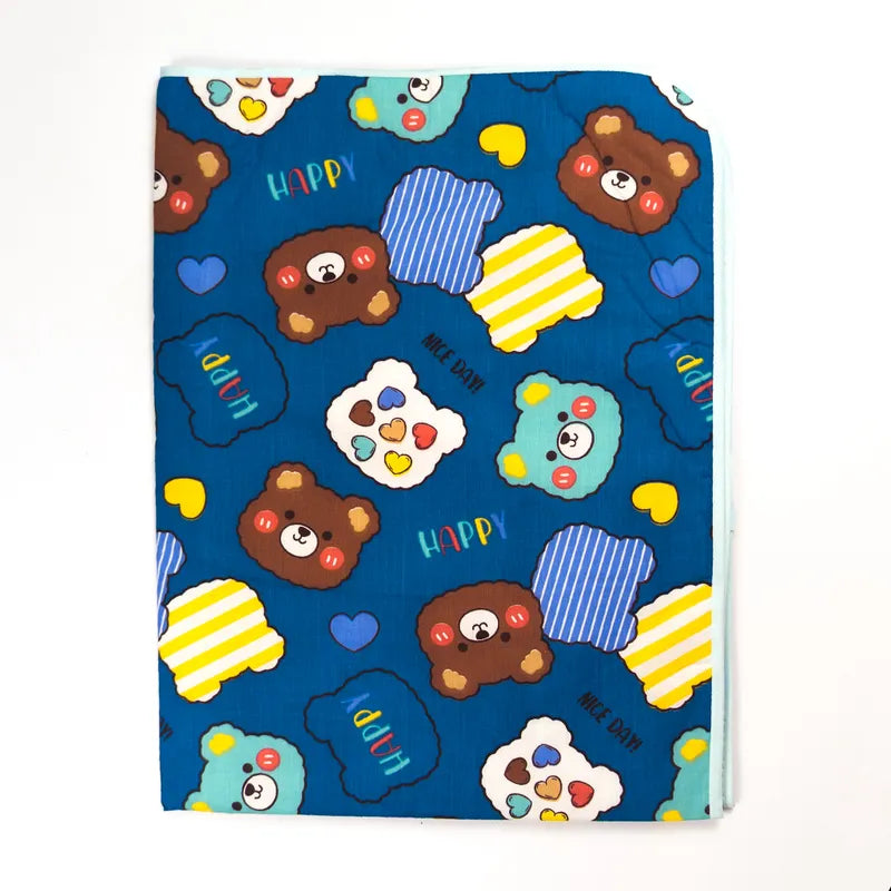 BABY CHANGING SHEET IMP COTTON BEAR NAVY BLUE