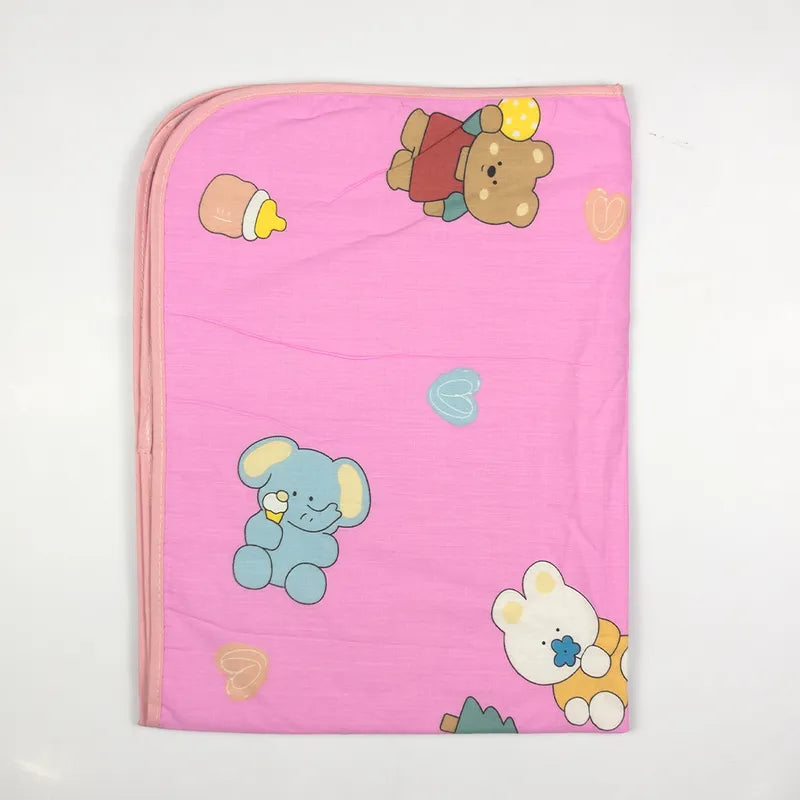 BABY CHANGING SHEET IMP COTTON CUTE BEAR & ELEPHANT PRINT