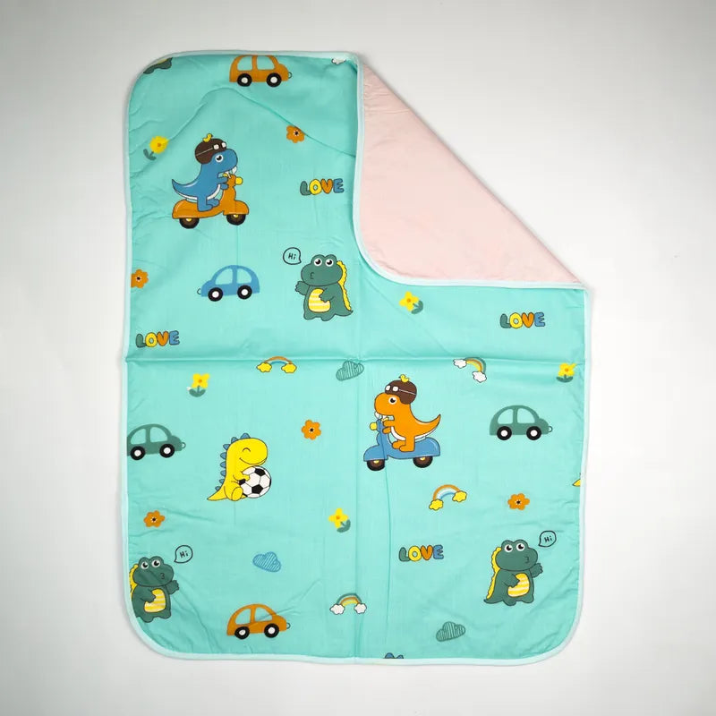 BABY CHANGING SHEET IMP COTTON DINOSAUR MINT - image 2