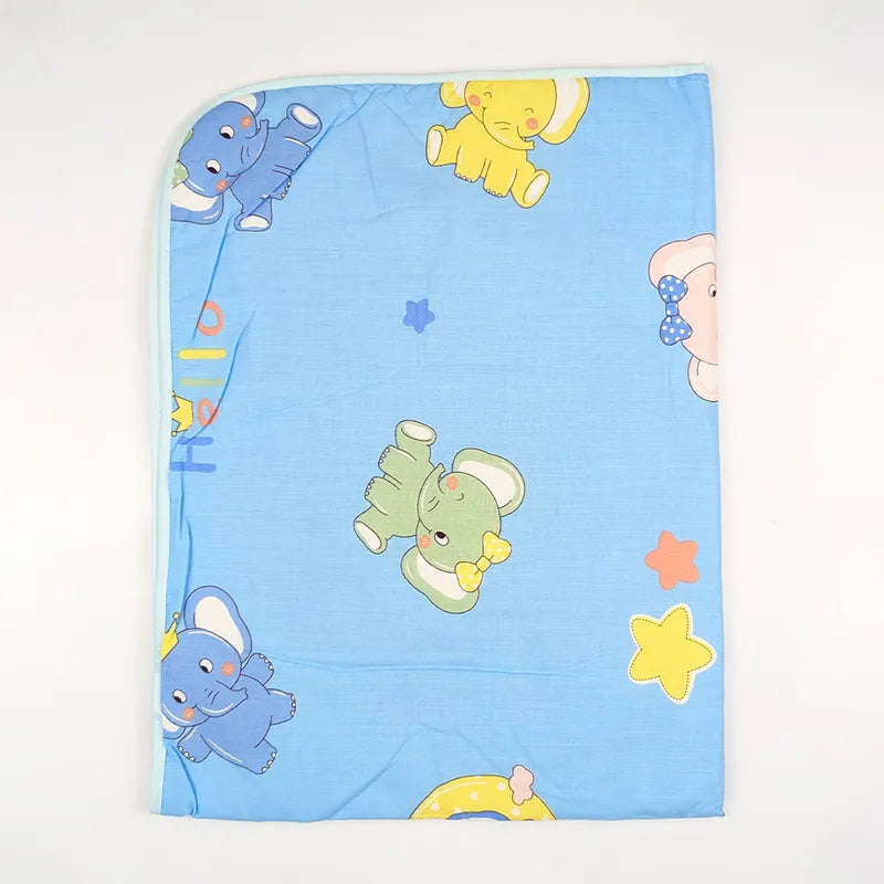 BABY CHANGING SHEET IMP COTTON ELEPHANT BLUE XXL