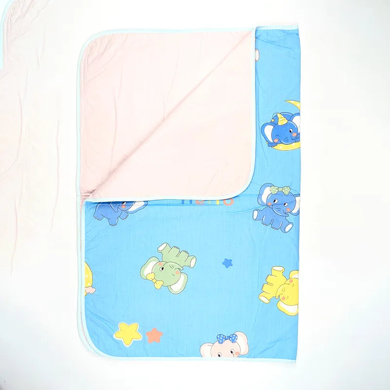 BABY CHANGING SHEET IMP COTTON ELEPHANT BLUE XXL - image 2