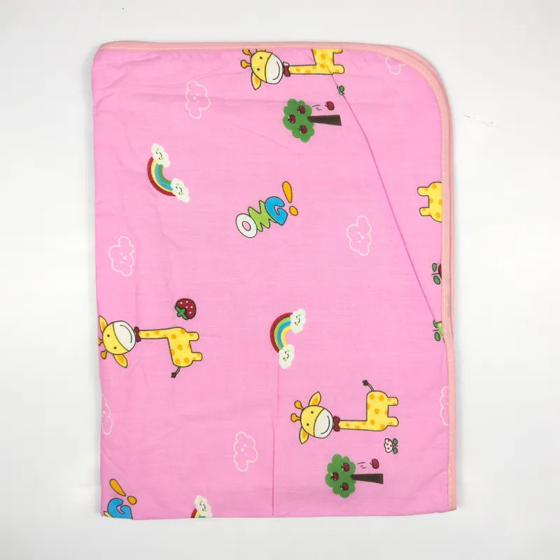 BABY CHANGING SHEET IMP COTTON GIRAFEE PINK XL